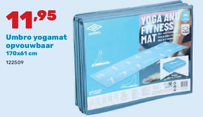 Umbro yogamat opvouwbaar 170x61 cm