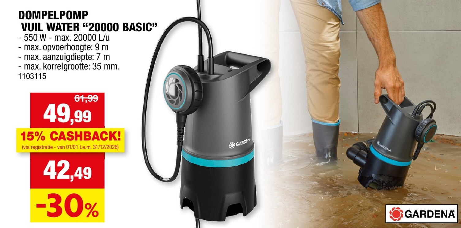 DOMPELPOMP VUIL WATER “20000 BASIC”