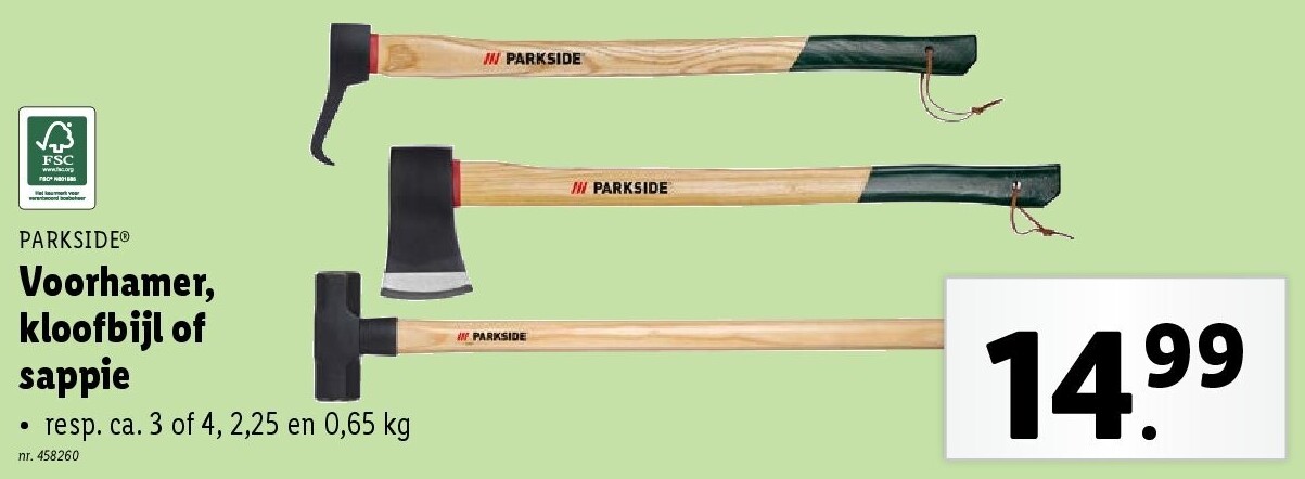 Voorhamer, kloofbijl of sappie