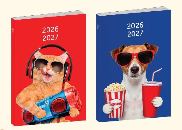 Agenda animaux 12x17 cm, 1 jour par page