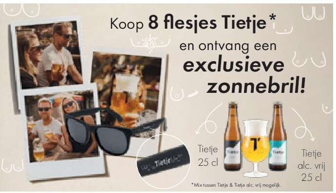 Tietje zonnebril bij aankoop van 8 flesjes