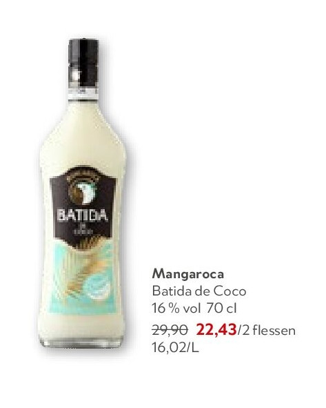 Mangaroca Batida de Coco 16% vol 70 cl