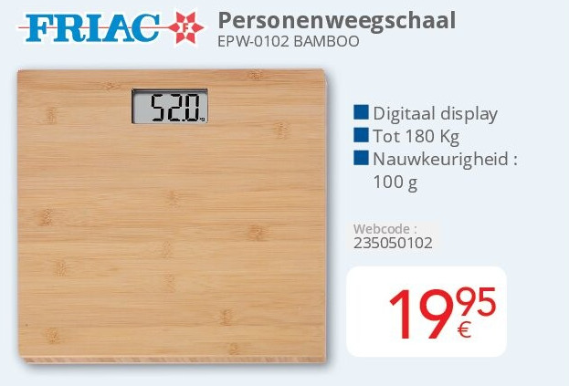 Friac Personenweegschaal EPW-0102 BAMBOO