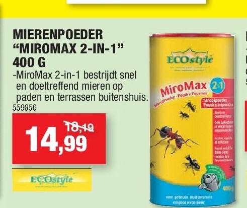 MIERENPOEDER “MIROMAX 2-IN-1” 400 G