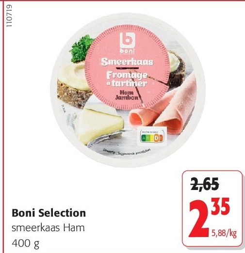 Boni Selection smeerkaas Ham 400 g