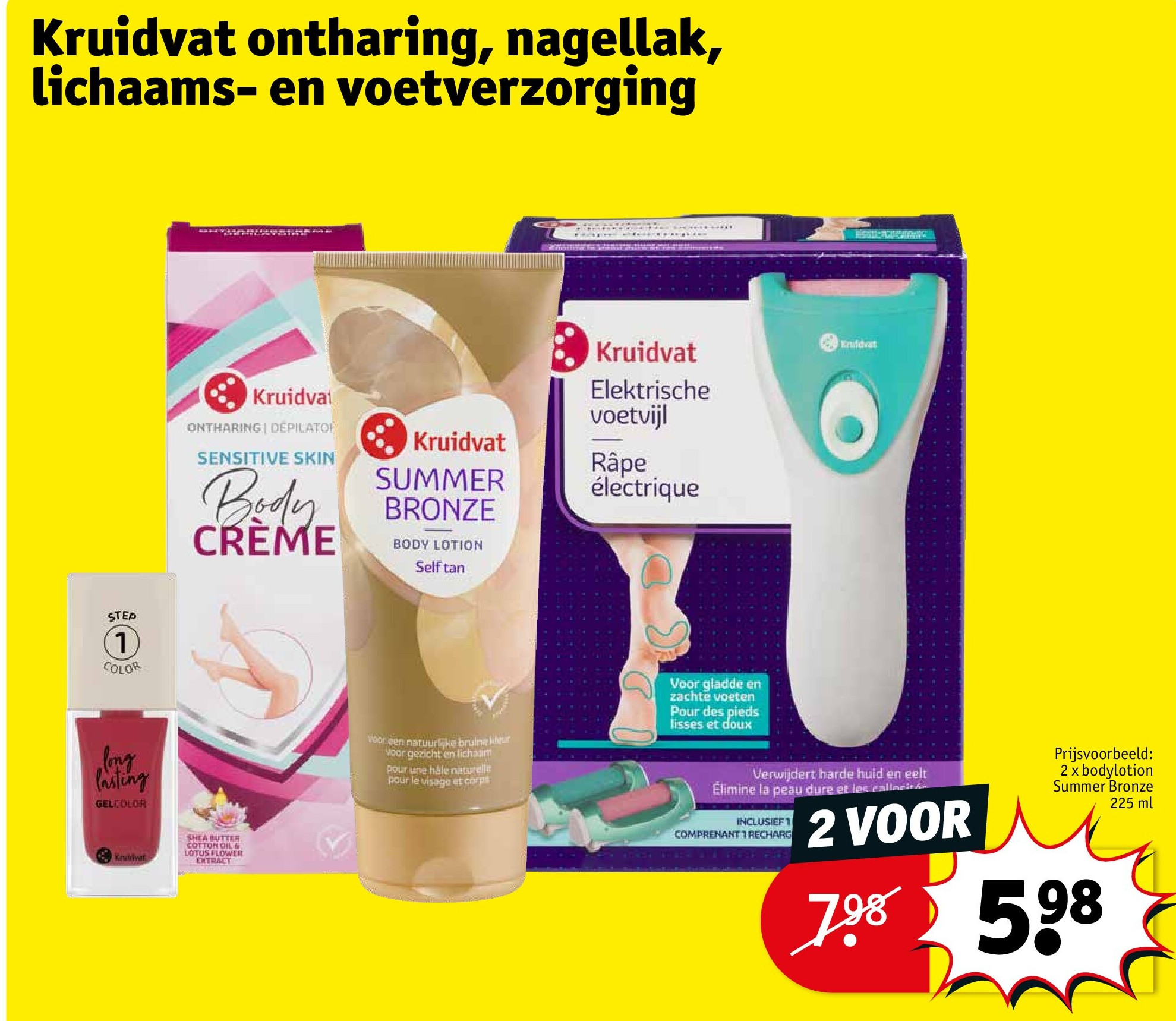 Kruidvat ontharing, nagellak, lichaams- en voetverzorging