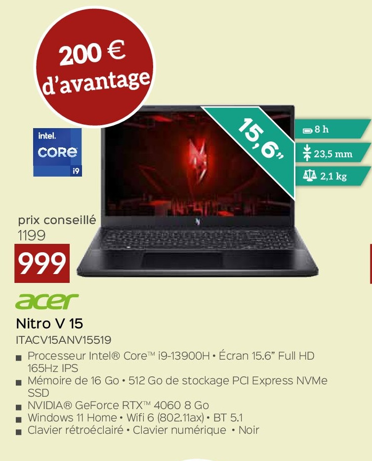 Acer Nitro V 15 ITACV15ANV15519