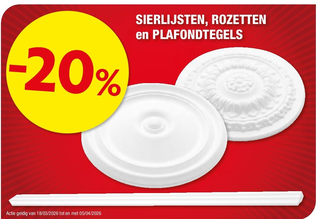 SIERLIJSTEN, ROZETTEN en PLAFONDTEGELS