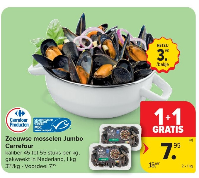 Zeeuwse mosselen Jumbo Carrefour