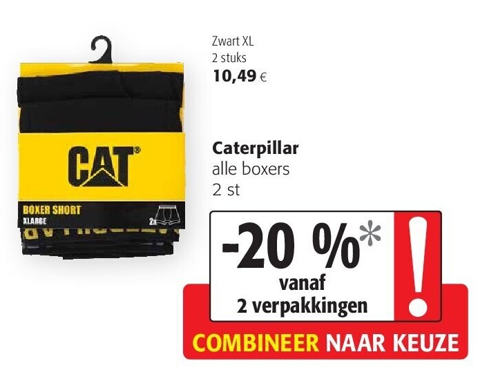 Caterpillar Zwart XL 2 stuks