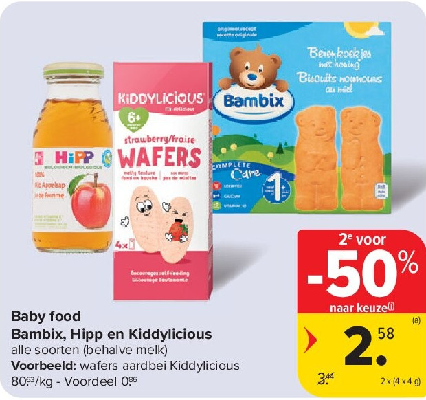 Baby food Bambix, Hipp en Kiddylicious