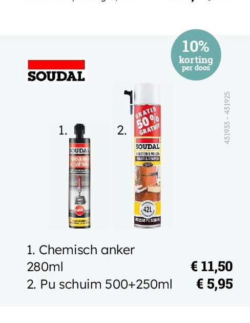 2. Pu schuim 500+250ml