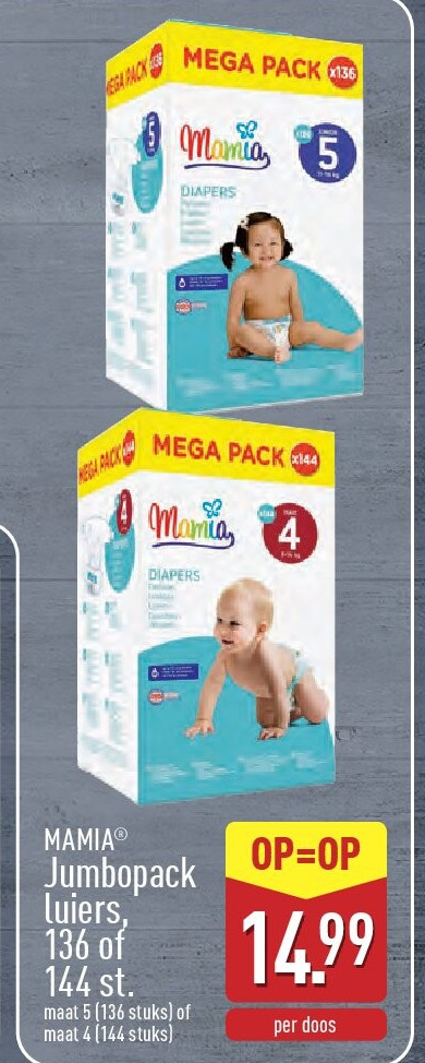 Jumbopack luiers, 136of 144st.