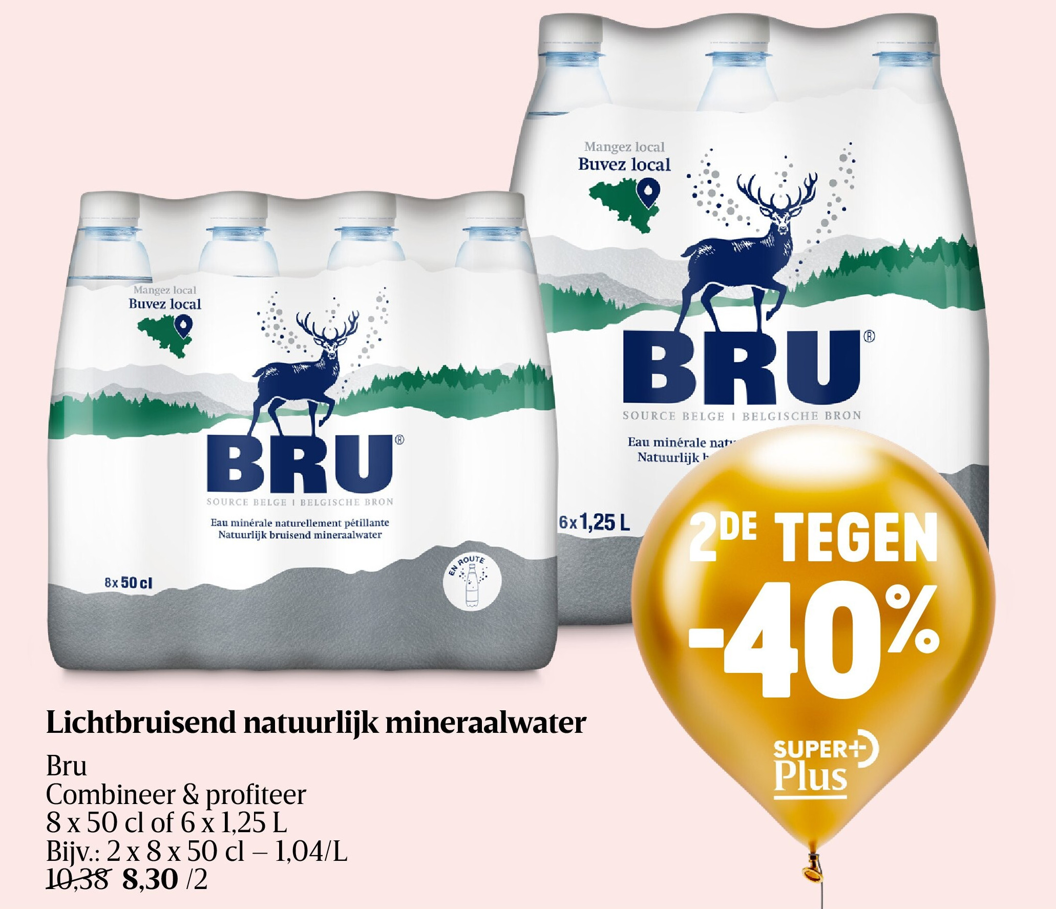 Lichtbruisend natuurlijk mineraalwater