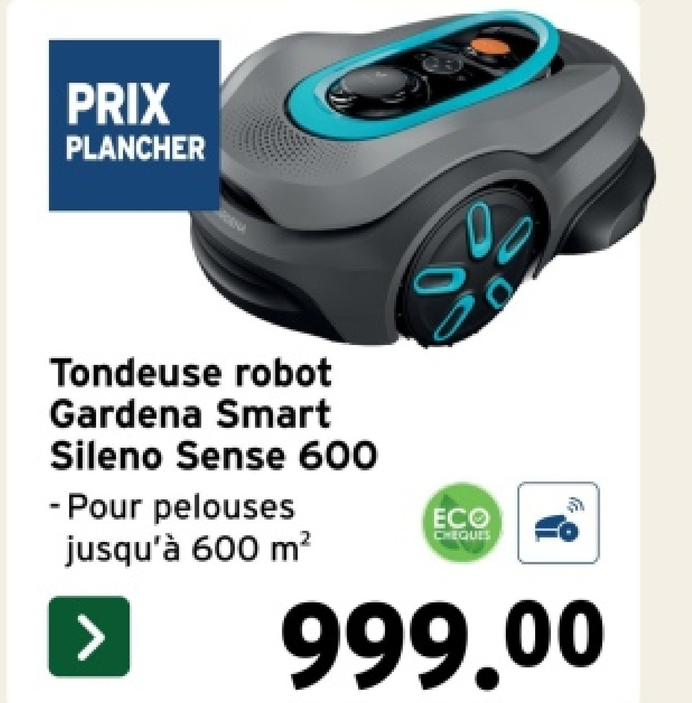 Tondeuse robot Gardena Smart Sileno Sense 600