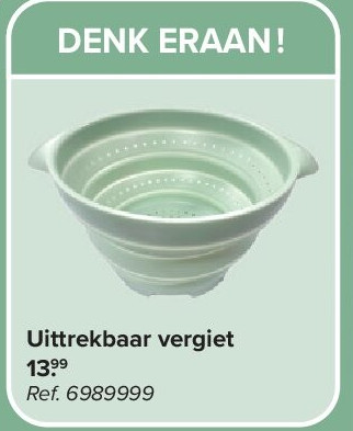 Uittrekbaar vergiet