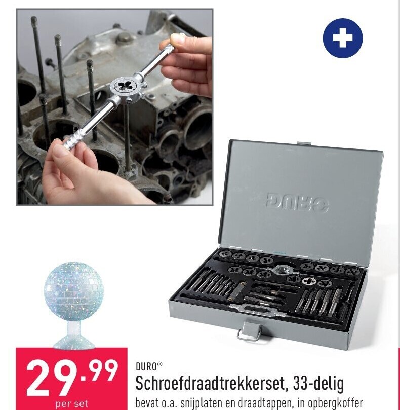 Schroefdraadtrekkerset, 33-delig