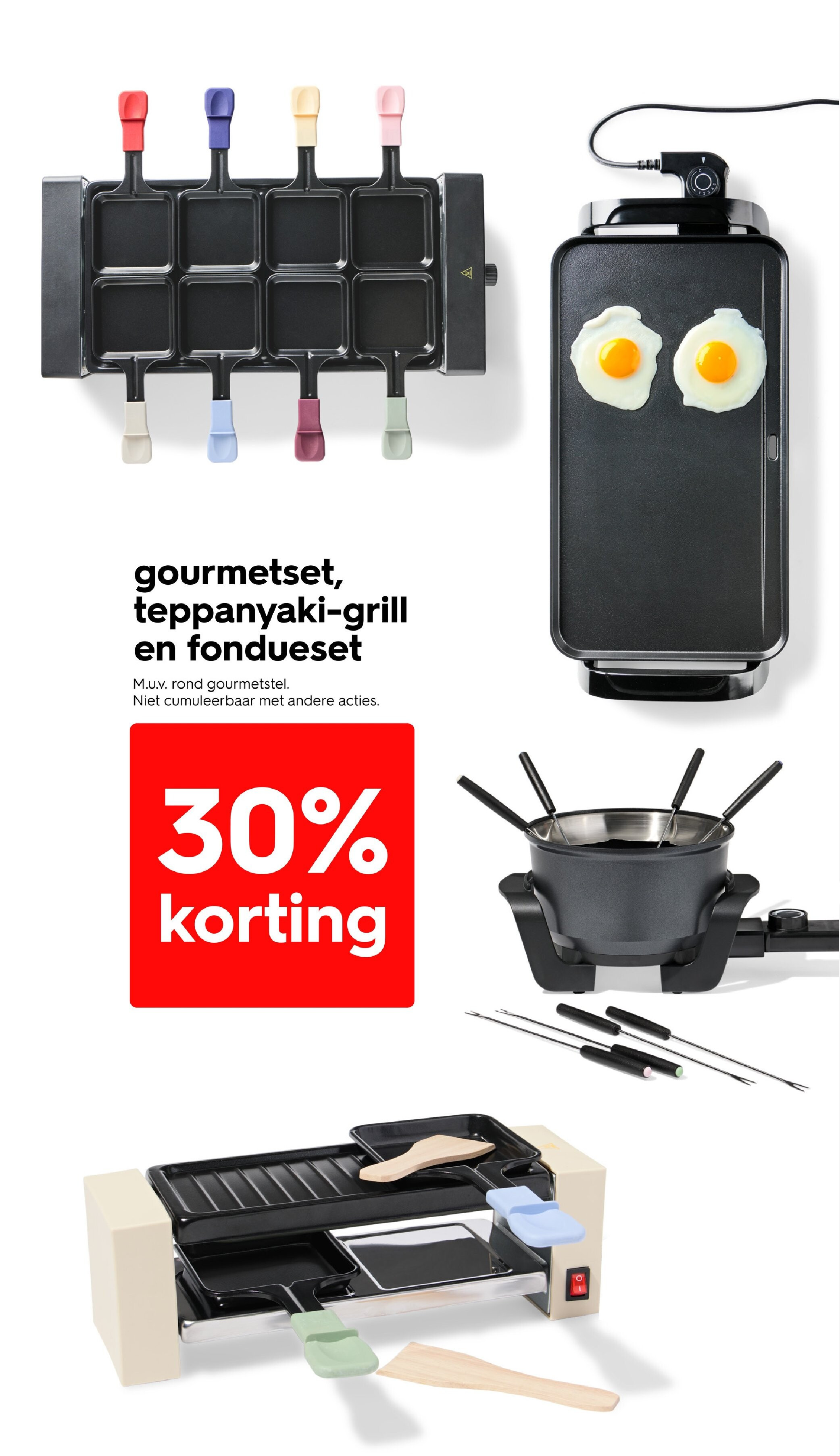 gourmetset, teppanyaki-grill en fondueset
