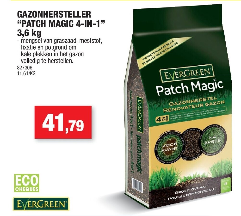 GAZONHERSTELLER “PATCH MAGIC 4-IN-1” 3,6 kg