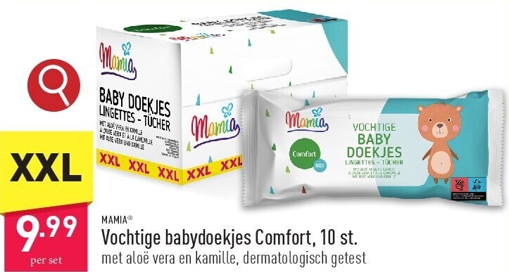 Vochtige babydoekjes Comfort, 10 st.