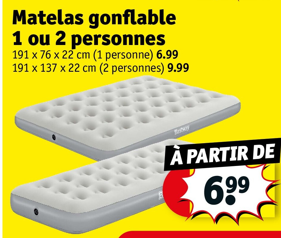 Matelas gonflable 1 ou 2 personnes