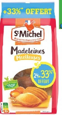 Madeleines moelleuses St Michel