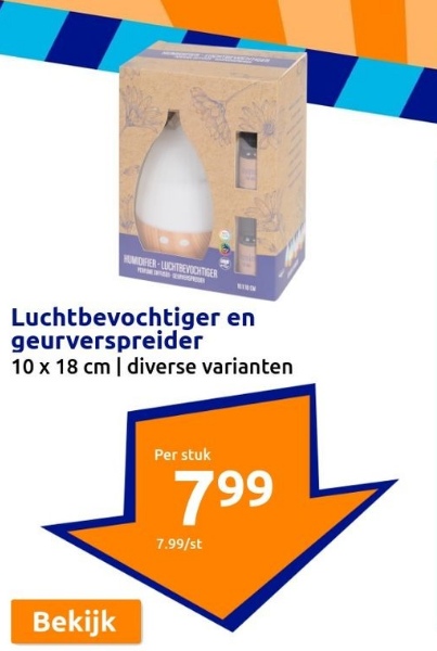 Luchtbevochtiger en geurverspreider