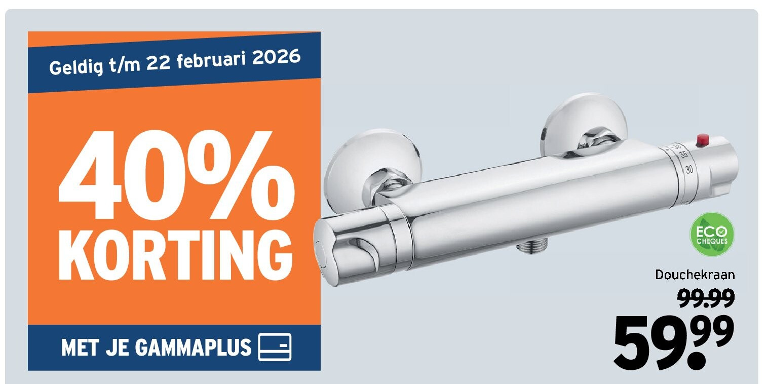 Atlantic thermostatische kranen Marco chroom Douchekraan