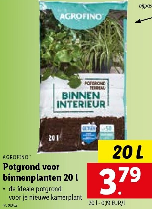 Potgrond voor binnenplanten 20 l