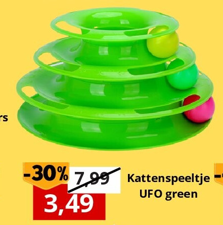 Kattenspeeltje UFO green