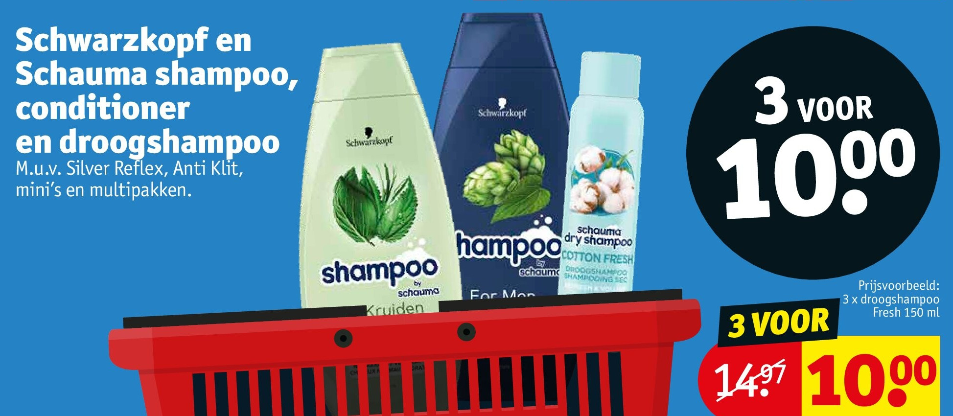 Schwarzkopf en Schauma shampoo, conditioner en droogshampoo
