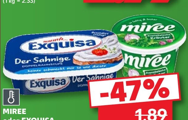 MIREE oder EXQUISA Frischkäsezubereitung, 135-200-g-Packung