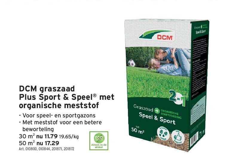 DCM graszaad Plus Sport & Speel® met organische meststof 30 m²