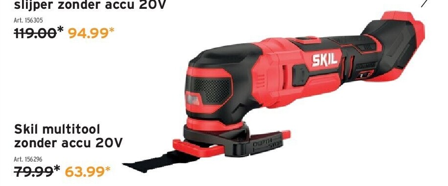 Skil multitool zonder accu 20V