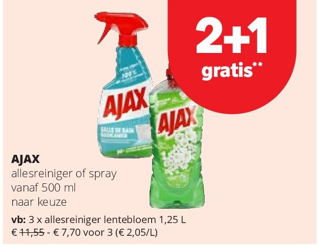 AJAX allesreiniger lentebloem 1,25 L
