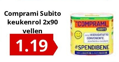 Comprami Subito keukenrol 2x90 vellen