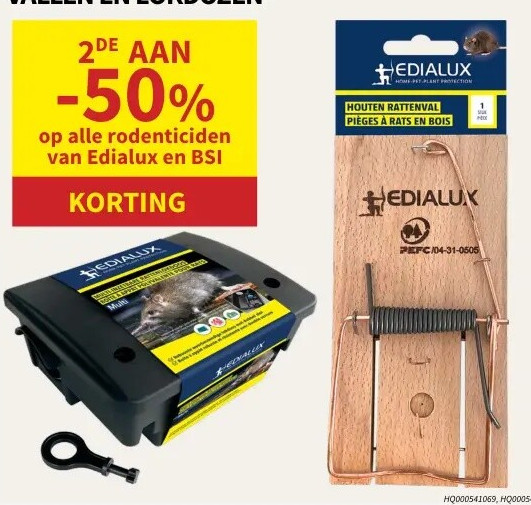Rodenticiden van Edialux en BSI