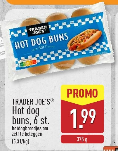 Hot dog buns, 6st.