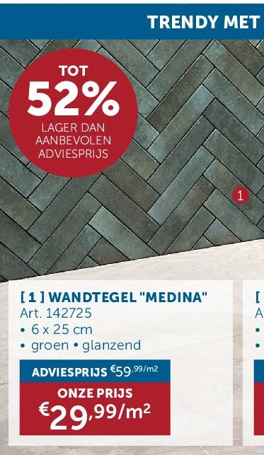 [ 1 ] WANDTEGEL "MEDINA"
