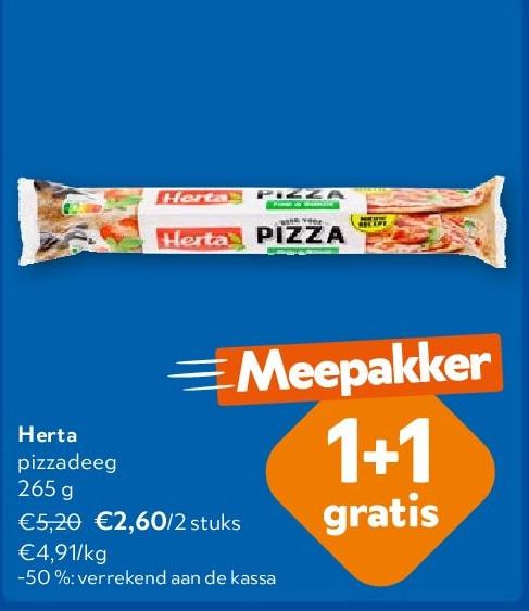 Herta pizzadeeg 265 g