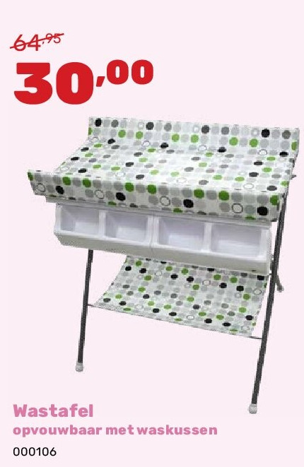 Wastafel opvouwbaar met waskussen