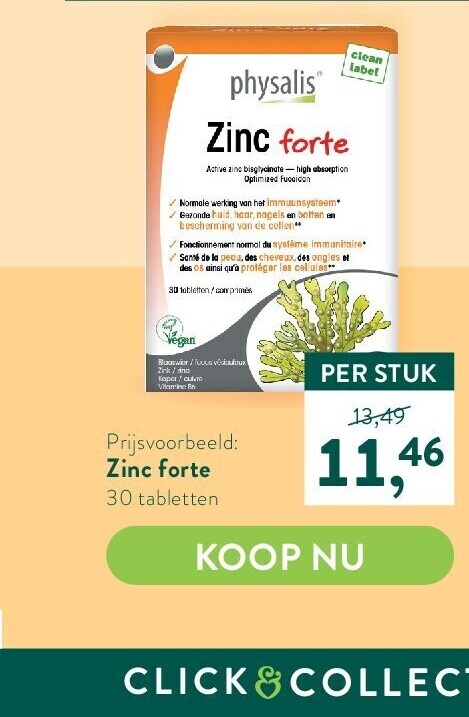 Zinc forte 30 tabletten