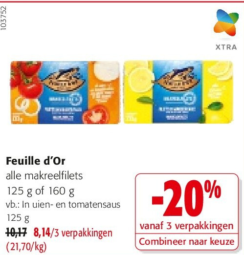 Feuille d’Or In uien- en tomatensaus 125 g