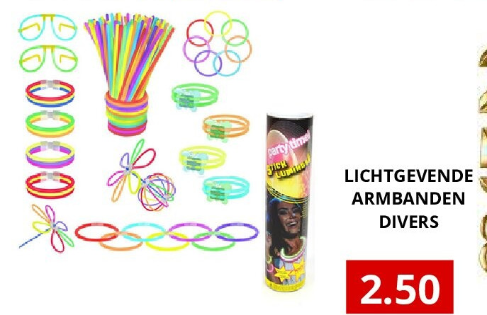 LICHTGEVENDE ARMBANDEN DIVERS