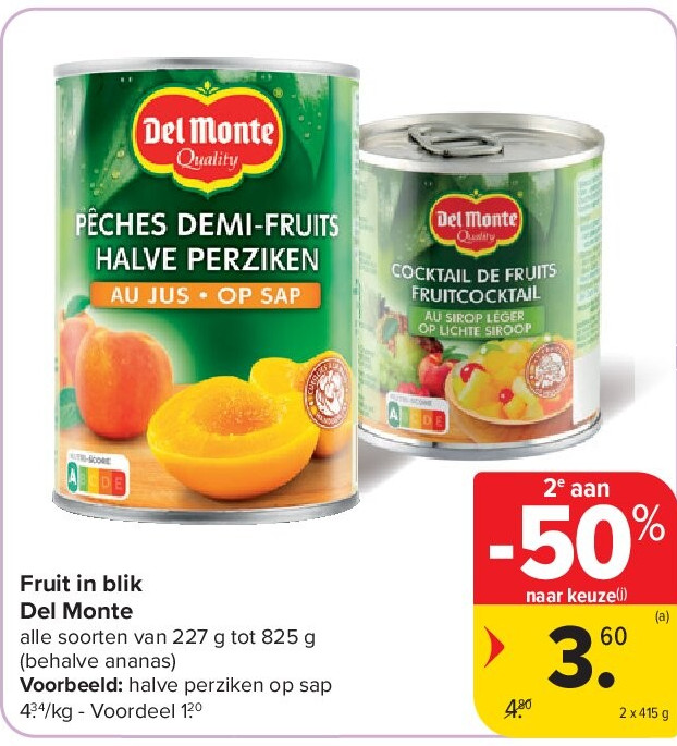 Fruit in blik Del Monte