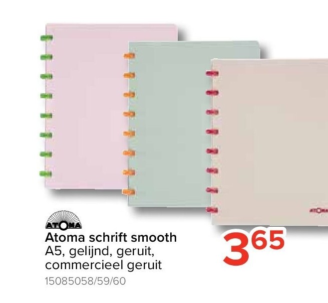 Atoma schrift smooth A5, gelijnd, geruit, commercieel geruit