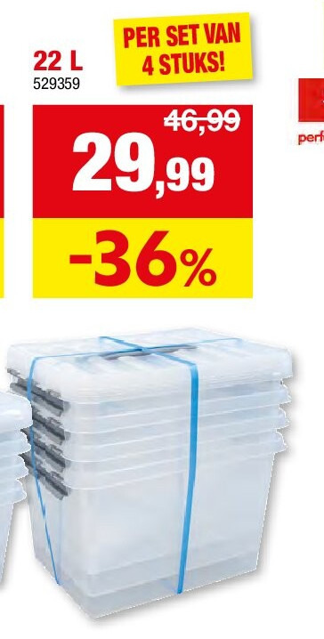 OPBERGBOX MET DEKSEL “Q-LINE” 22 L