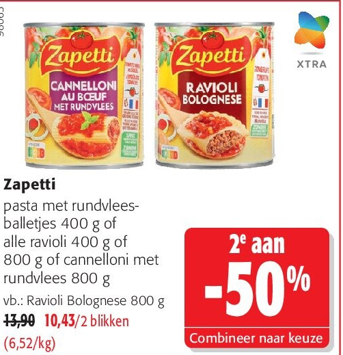 Zapetti Ravioli Bolognese 800 g