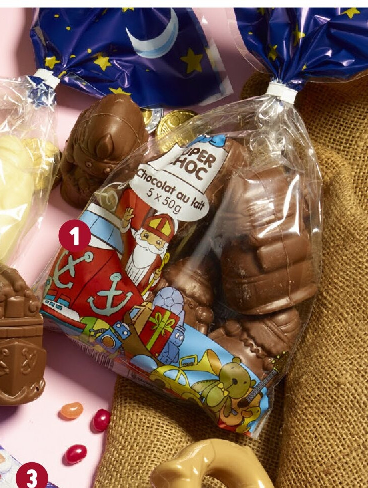 Sinterklaasfiguurtjes van chocolade