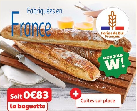 Baguettes saveurs achetées